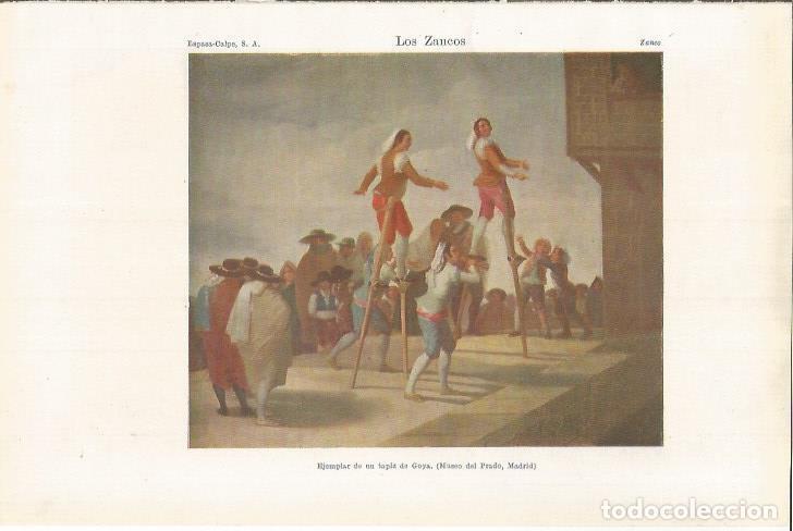 Otros art&iacute;culos de coleccionismo en papel: LAMINA ESPASA 36960: Los Zancos, tapiz de Goya - Varios