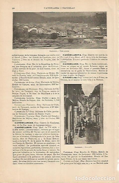 Otros art&iacute;culos de coleccionismo en papel: LAMINA ESPASA 4209: Vistas de Candelario Salamanca - Varios Autores