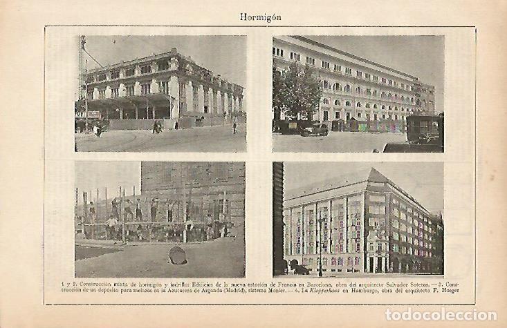 Otros art&iacute;culos de coleccionismo en papel: LAMINA ESPASA 4450: Construcciones de hormigon - Varios Autores
