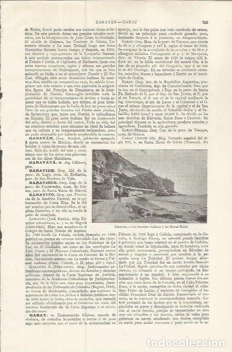 Otros art&iacute;culos de coleccionismo en papel: LAMINA ESPASA 37538: Rocas Rojas en Garavan, Italia - Varios