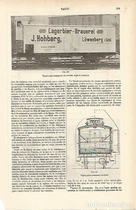 Otros art&iacute;culos de coleccionismo en papel: LAMINA ESPASA 4676: Vagon de transporte de cerveza - Varios Autores