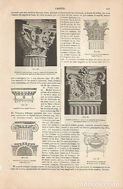 Otros art&iacute;culos de coleccionismo en papel: LAMINA ESPASA 4256: Capitel romano - Varios Autores