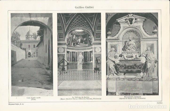 Otros art&iacute;culos de coleccionismo en papel: LAMINA ESPASA 37482: Galileo Galilei - Varios