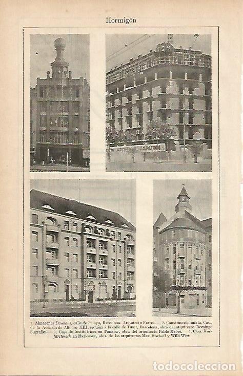 Otros art&iacute;culos de coleccionismo en papel: LAMINA ESPASA 4449: Edificios de hormigon - Varios Autores