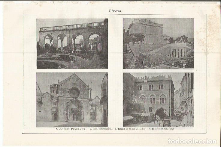 Otros art&iacute;culos de coleccionismo en papel: LAMINA ESPASA 37618: Palacios y villas de Genova - Varios