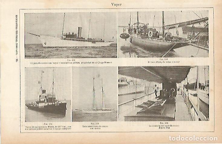 Otros art&iacute;culos de coleccionismo en papel: LAMINA ESPASA 4882: Yates - Varios Autores