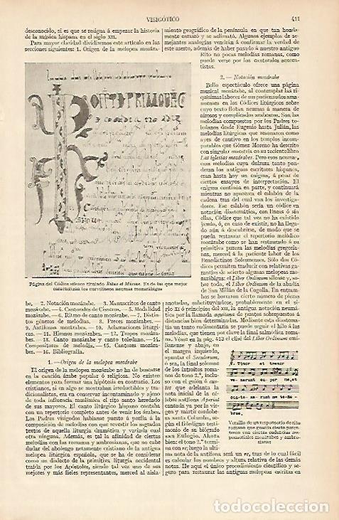 Otros art&iacute;culos de coleccionismo en papel: LAMINA ESPASA 4113: Ejemplos de escritura visigotica - Varios Autores
