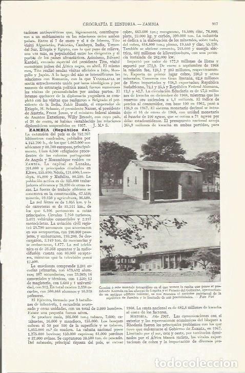 Otros art&iacute;culos de coleccionismo en papel: LAMINA ESPASA 37330: Montaje fotografico de Zambia - Varios