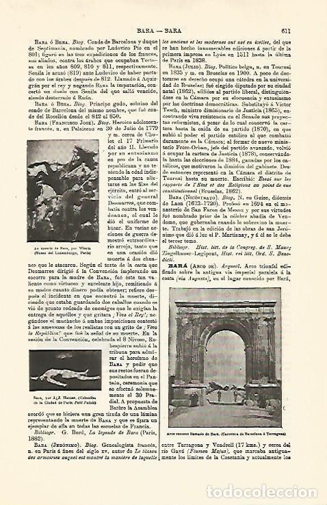 Otros art&iacute;culos de coleccionismo en papel: LAMINA ESPASA 30796: Arco romano de Bara Tarragona - Varios