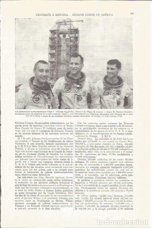 Otros art&iacute;culos de coleccionismo en papel: LAMINA ESPASA 37284: Astronautas norteamericanos del Apolo I - Varios