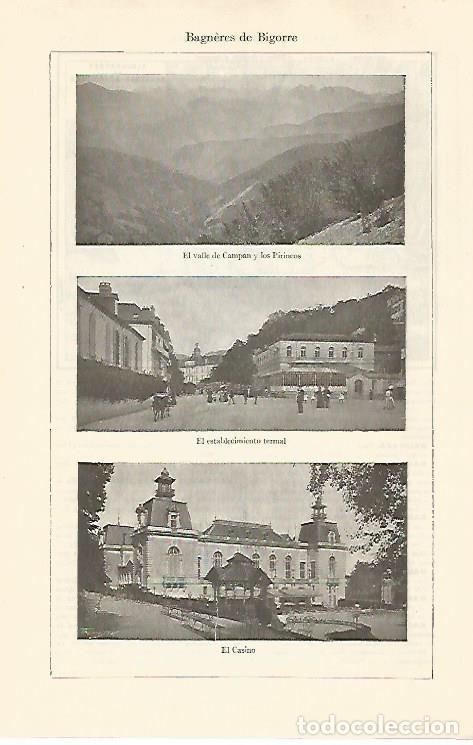 Otros art&iacute;culos de coleccionismo en papel: LAMINA ESPASA 30724: Bagneres de Bigorre Francia - Varios