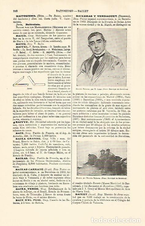 Otros art&iacute;culos de coleccionismo en papel: LAMINA ESPASA 30739: Dionisio Baixeras por Ramon Casas - Varios