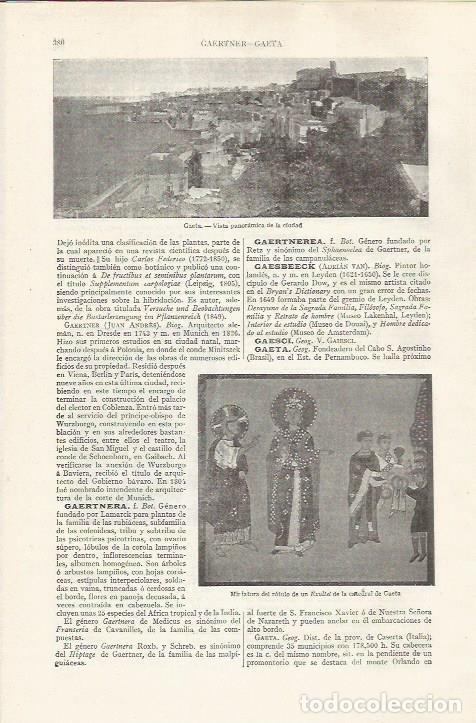 Otros art&iacute;culos de coleccionismo en papel: LAMINA ESPASA 37449: Vista de Gaeta, Brasil - Varios