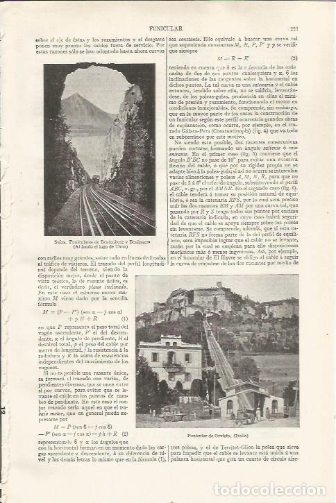 Otros art&iacute;culos de coleccionismo en papel: LAMINA ESPASA 37404: Funicular de Orvieto, Italia - Varios