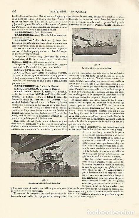 Otros art&iacute;culos de coleccionismo en papel: LAMINA ESPASA 30840: Barquillas de dirigibles de Francia e Italia - Varios
