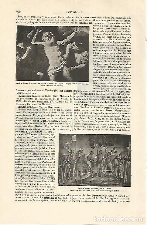 Otros art&iacute;culos de coleccionismo en papel: LAMINA ESPASA 30850: Martirio de San Bartolomepor L. Mayer - Varios