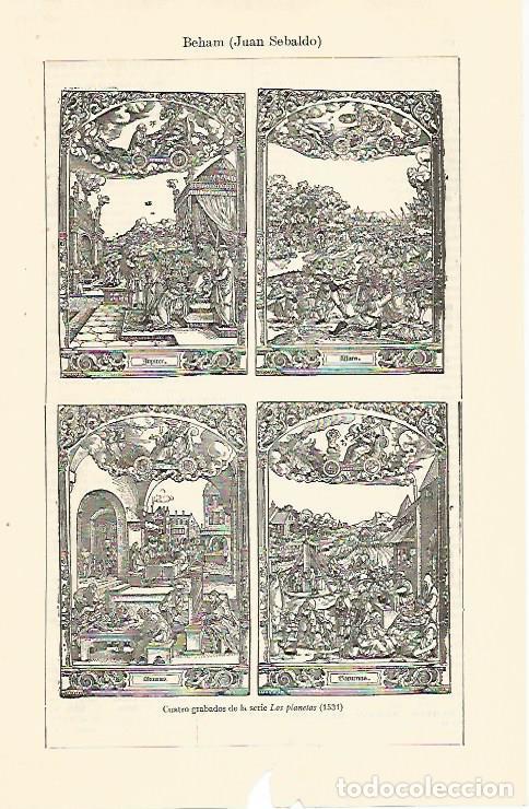 Otros art&iacute;culos de coleccionismo en papel: LAMINA ESPASA 30916: Los Planetas por J. S. Beham - Varios