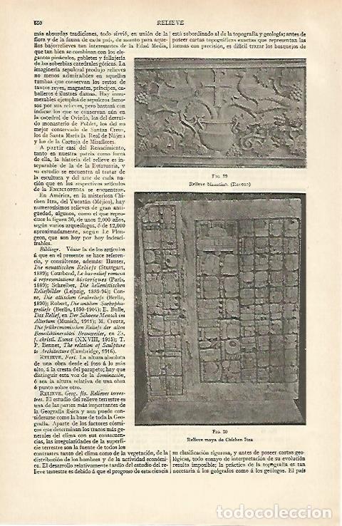 Otros art&iacute;culos de coleccionismo en papel: LAMINA ESPASA 31009: Relieve bizantino y maya - Varios