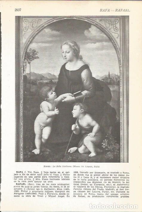 Paper Collecting Others: LAMINA 51507: La Bella Jardinera, por Rafael - VVAA