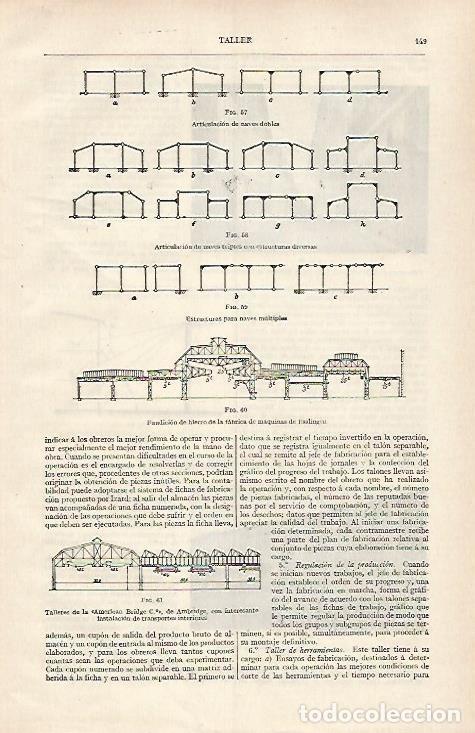 Otros art&iacute;culos de coleccionismo en papel: LAMINA ESPASA 31142: Fundicion de hierro de la fabrica Esslingen - Varios