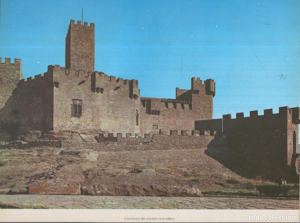 Otros art&iacute;culos de coleccionismo en papel: Lamina Castillos de Espa&ntilde;a Edicion 1967 No.076: CASTILLO DE JAVIER (NAVARRA) - VARIOS