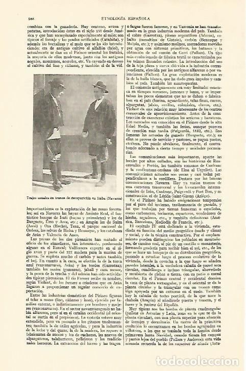 Otros art&iacute;culos de coleccionismo en papel: LAMINA ESPASA 21975: Trajes tipicos de Isaba Navarra - Varios
