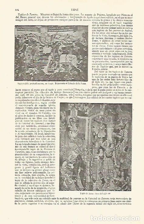 Otros art&iacute;culos de coleccionismo en papel: LAMINA ESPASA 31203: Tapiz Triunfo de la Fama y Tapiz de Arras - Varios