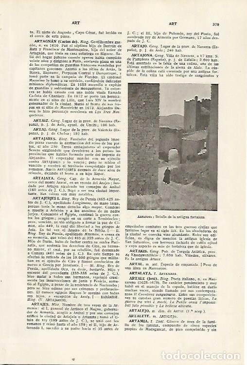 Otros art&iacute;culos de coleccionismo en papel: LAMINA SALVAT 80335: Fortaleza de Artajona (Navarra) - Varios