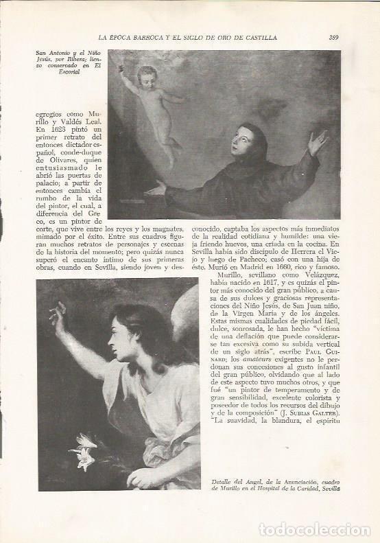 Otros art&iacute;culos de coleccionismo en papel: LAMINA 25995: San Antonio y el Ni&ntilde;o, por Ribera y Detalle de la Anunciacion de Murillo - VVAA