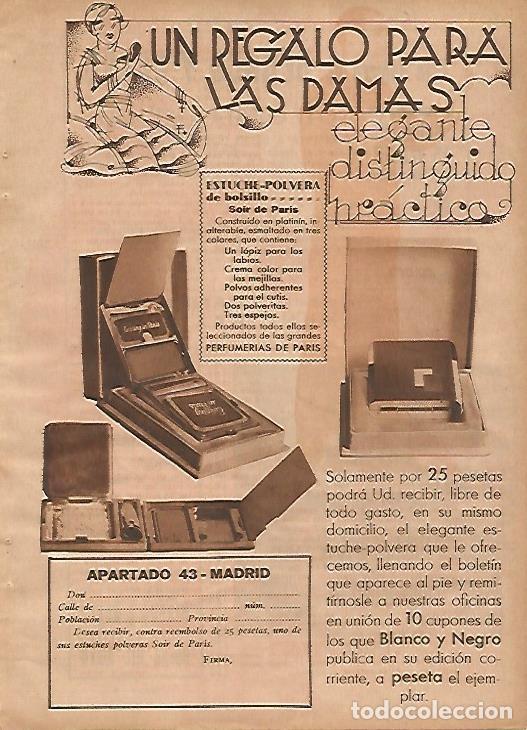 Otros art&iacute;culos de coleccionismo en papel: LAMINA BLANCO Y NEGRO 11837: Publicidad de un estuche polvera - Varios
