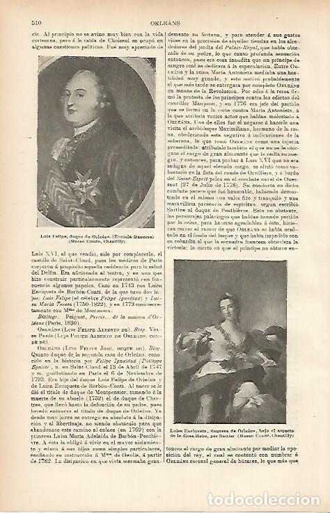 Otros art&iacute;culos de coleccionismo en papel: LAMINA ESPASA 7610: Luis Felipe duque de Orleans - Varios
