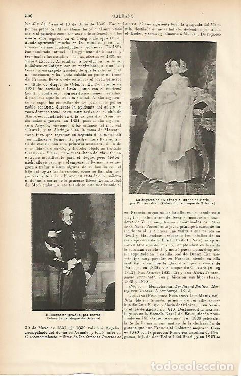 Otros art&iacute;culos de coleccionismo en papel: LAMINA ESPASA 7613: La duquesa de Orleans y el duque de Paris por Winterhalter - Varios