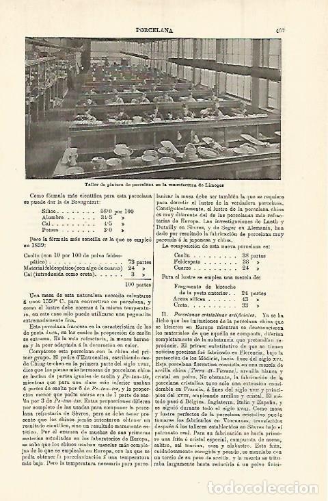 Otros art&iacute;culos de coleccionismo en papel: LAMINA ESPASA 15259: Taller de pintura de porcelana en Limoges - Varios