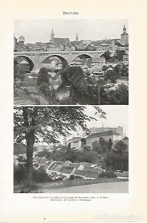 Otros art&iacute;culos de coleccionismo en papel: LAMINA SALVAT 80519: Puente de Bautzen y Castillo de Ortenburg - Varios