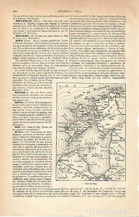 Otros art&iacute;culos de coleccionismo en papel: LAMINA ESPASA 6646: Mapa del Golfo de Riga Letonia - Varios Autores