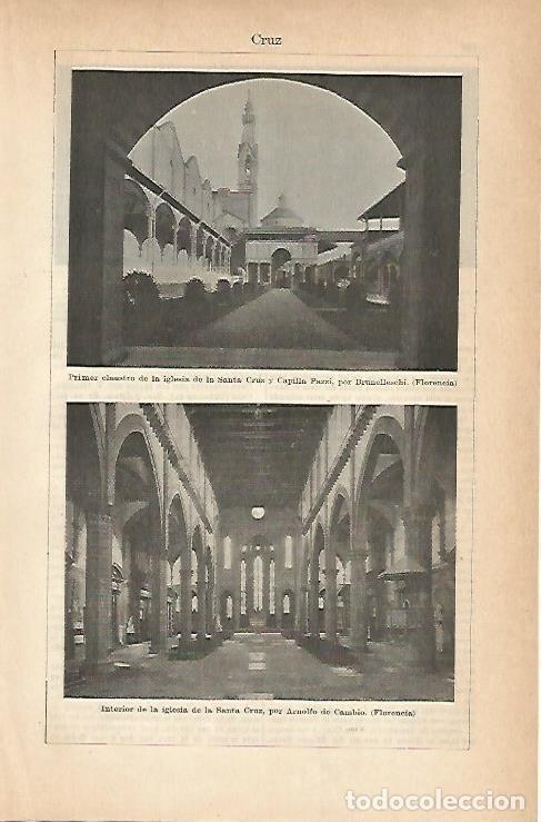 Otros art&iacute;culos de coleccionismo en papel: LAMINA ESPASA 14279: Iglesia de la Santa Cruz en Florencia - Varios