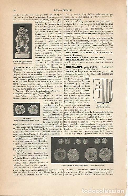 Otros art&iacute;culos de coleccionismo en papel: LAMINA ESPASA 25203: Escudo de Besalu Girona - Varios