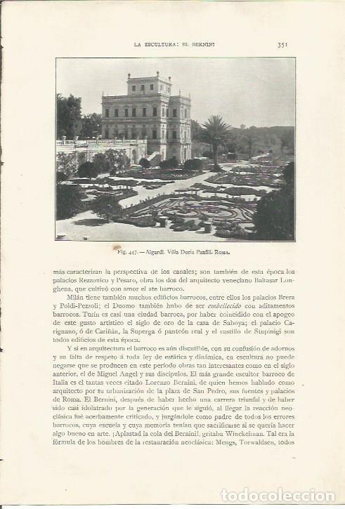 Sammelleidenschaft Andere Papierartikel: LAMINA 26901: Villa Doria Panfili en Roma - J. Pijoan