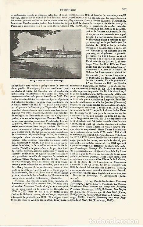 Otros art&iacute;culos de coleccionismo en papel: LAMINA ESPASA 16746: Castillo de Presburgo Eslovaquia - Varios