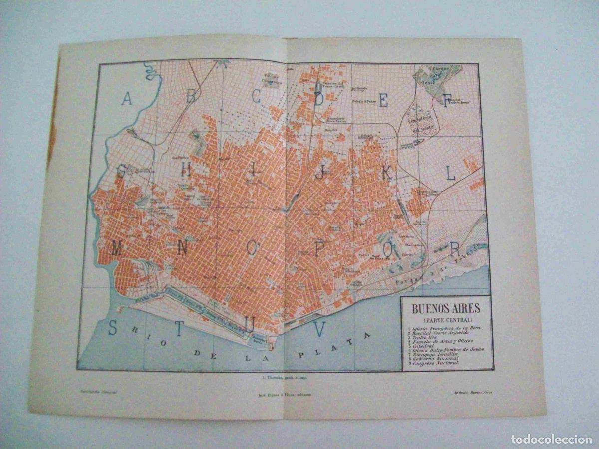Otros art&iacute;culos de coleccionismo en papel: LAMINA ESPASA 11864: Plano de Buenos Aires - Varios