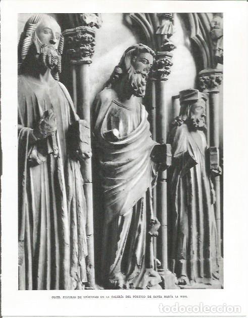 Otros art&iacute;culos de coleccionismo en papel: LAMINA 26635: Apostoles del portico de Santa Maria la Real en Olite - Pio Baroja