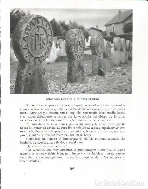 Otros art&iacute;culos de coleccionismo en papel: LAMINA 26667: Estelas vascas en Bidart - Pio Baroja