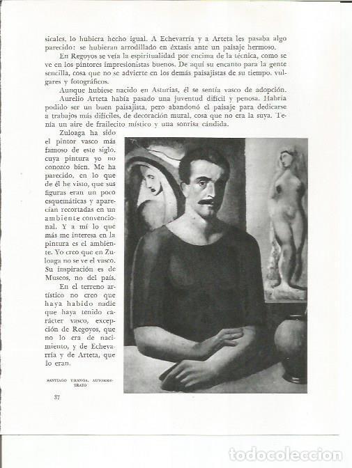 Otros art&iacute;culos de coleccionismo en papel: LAMINA 26705: Autorretrato, por Santiago Uranga - Pio Baroja