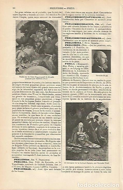 Otros art&iacute;culos de coleccionismo en papel: LAMINA ESPASA 3572: Pinturas de Herman Prell - Varios Autores