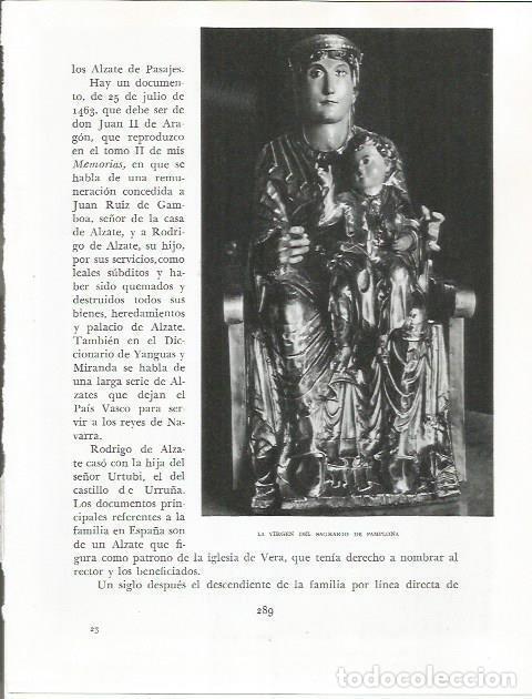 Otros art&iacute;culos de coleccionismo en papel: LAMINA 26616: La Virgen del Sagrado de Pamplona - Pio Baroja