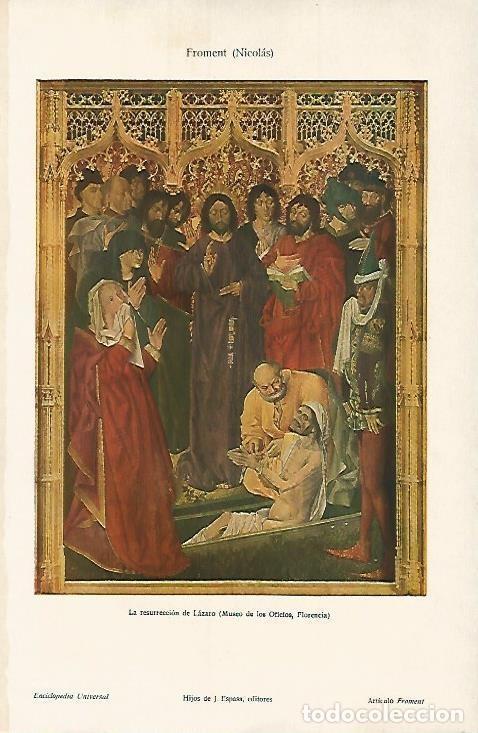 Otros art&iacute;culos de coleccionismo en papel: LAMINA ESPASA 3557: La resurreccion de Lazaro por Froment - Varios Autores