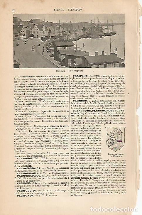 Otros art&iacute;culos de coleccionismo en papel: LAMINA ESPASA 3358: Puerto de Flensburg Alemania - Varios Autores