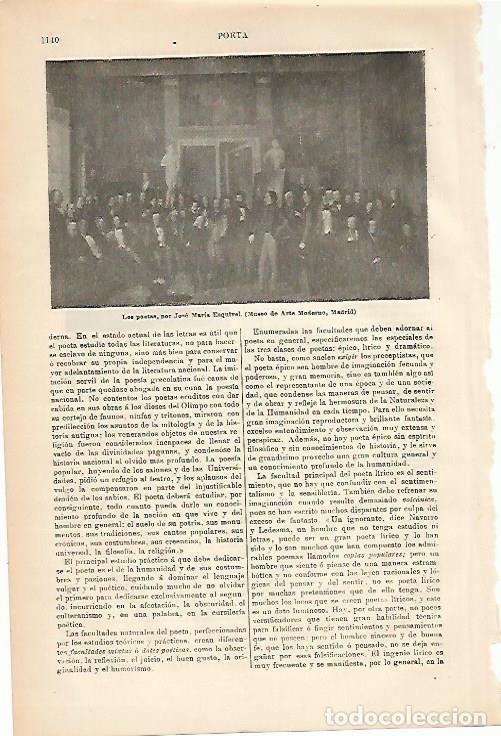 Otros art&iacute;culos de coleccionismo en papel: LAMINA ESPASA 3324: Los poetas por Esquivel - Varios Autores