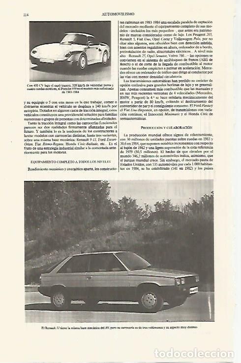 Otros art&iacute;culos de coleccionismo en papel: LAMINA ESPASA 31236: Porsche 959 y Renault 11 - Varios