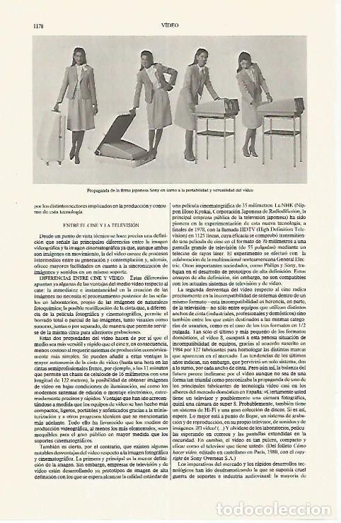 Otros art&iacute;culos de coleccionismo en papel: LAMINA ESPASA 31309: Publicidad de Sony para videos - Varios